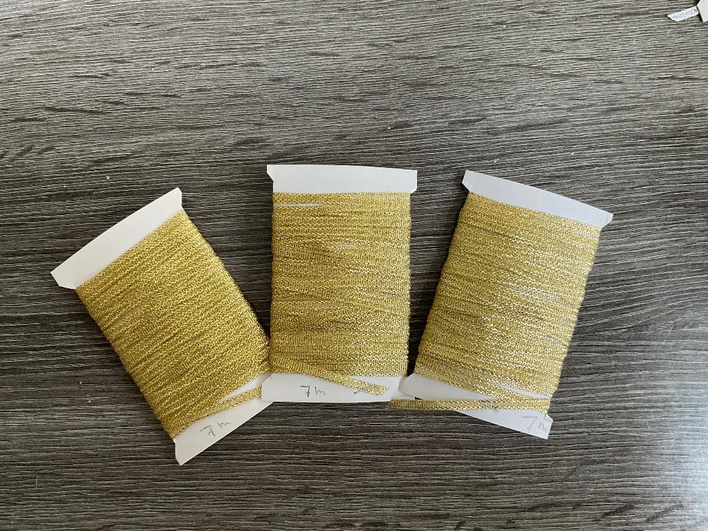 Aanbieding prachtig goud lint-band nu 7 meter € 1,00, Verzenden, Nieuw, Lint, Band of Elastiek