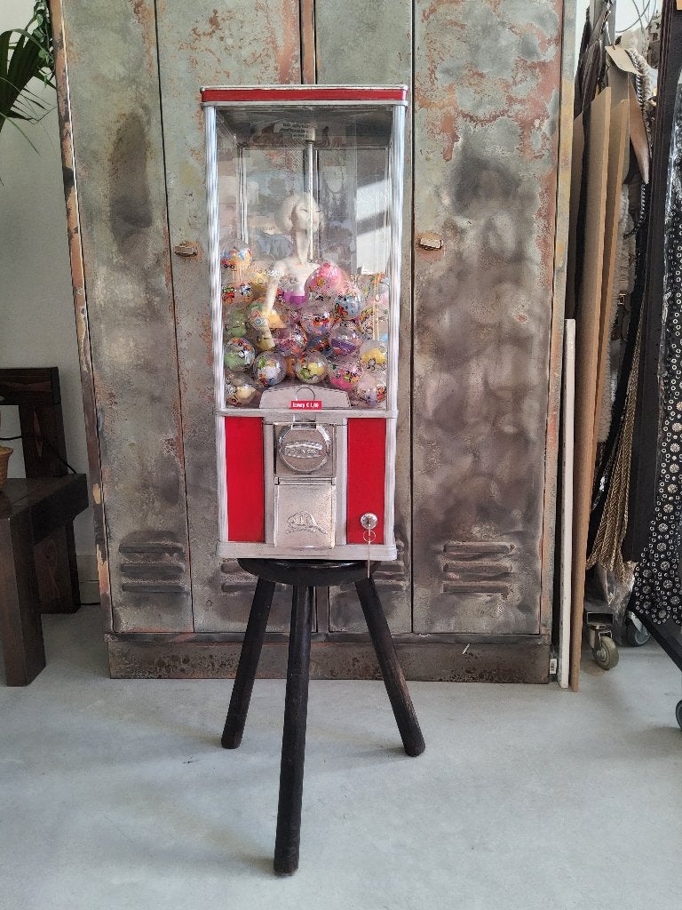 Capsuleautomaat retro draaiautomaat rood seventies eighties, Ophalen of Verzenden, Huis en Inrichting