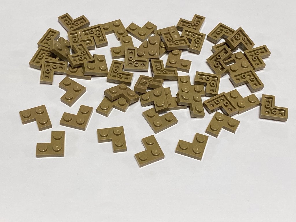 Partij 50x nieuwe 2x2 Lego hoek plaatjes in diverse kleuren, Overige thema's, Lego, Nieuw, Ophalen of Verzenden