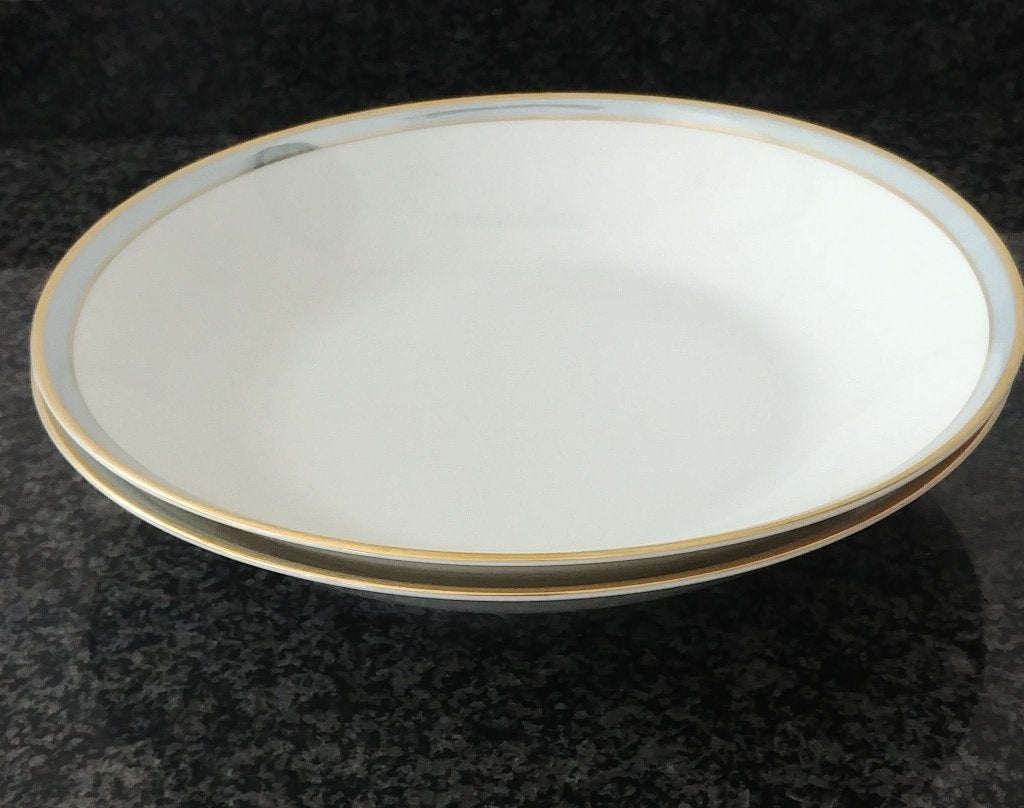 2 diepe borden Rosenthal blauwe gouden rand 21,5 cm, Ophalen of Verzenden