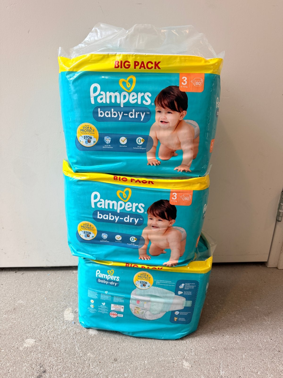 Pampers Baby-Dry Luiers Maat 3 - 240 stuks - Nieuw!, Ophalen of Verzenden, Nieuw
