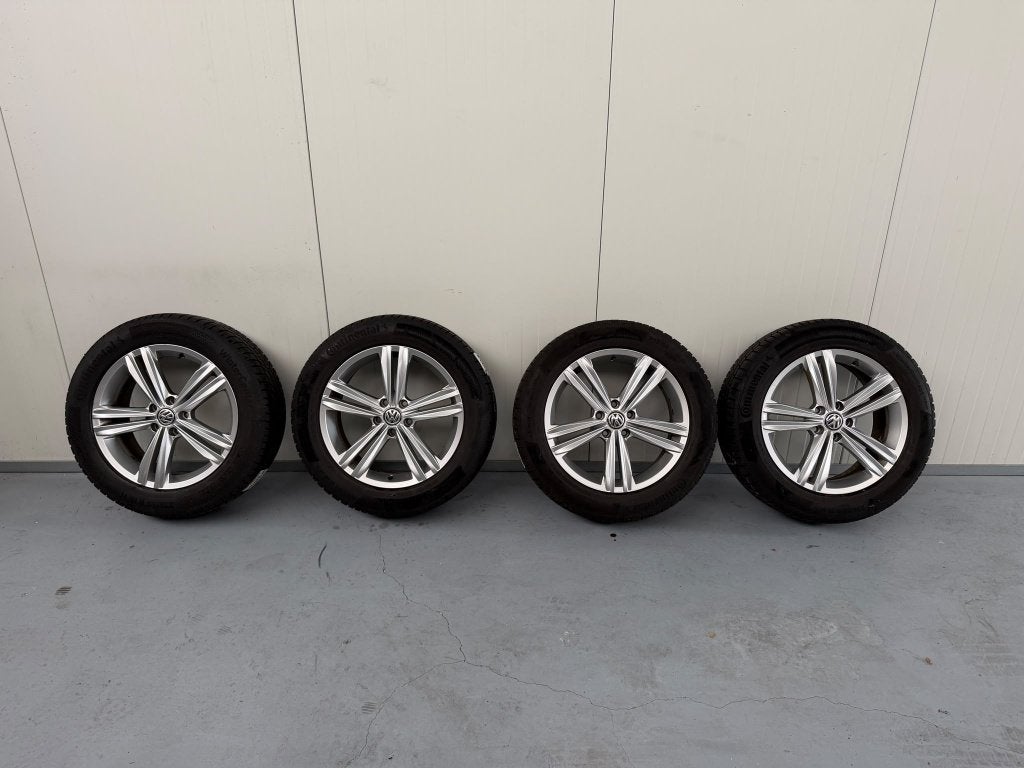 Volkswagen velgenset + winterbanden (Tiguan), Auto-onderdelen, Ophalen, 18 inch, Gebruikt, Banden en Velgen