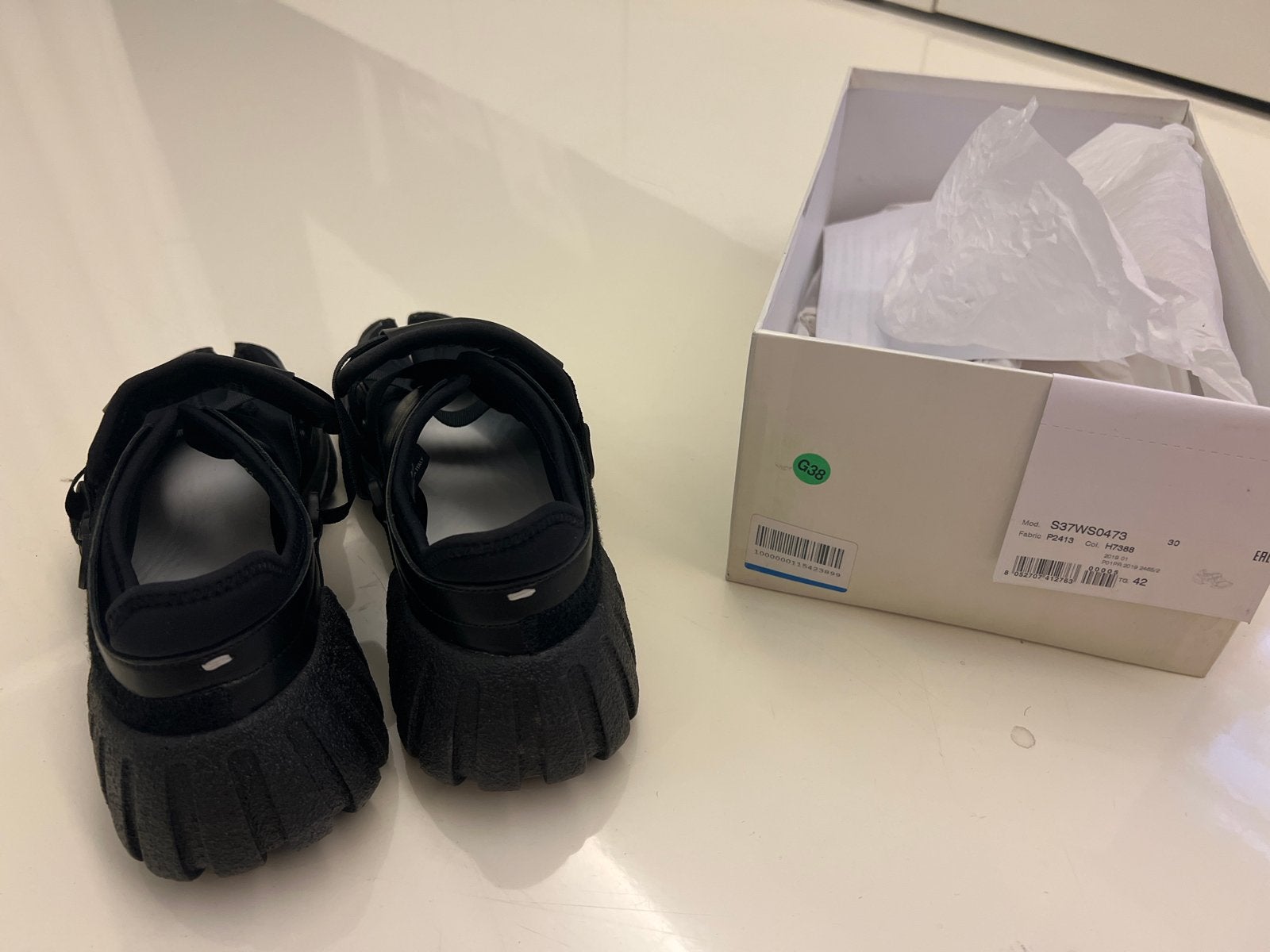 Maison Margiela Tabi Sandalen Maat 42 Nieuw in Doos, Sandalen, Zwart, Nieuw, Ophalen of Verzenden