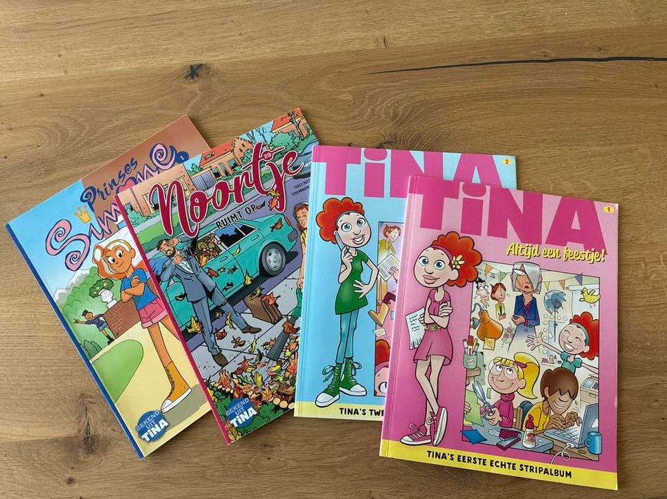 Tina stripboeken - 4 stuks, Boeken, Meerdere stripboeken, Ophalen of Verzenden, Gelezen