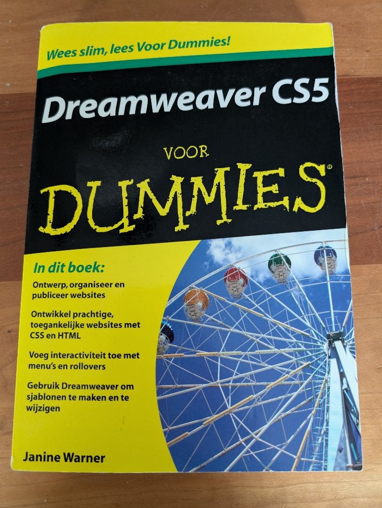 Dreamweaver CS5 voor dummies, Programmeertaal of Theorie, Janine warner, Ophalen of Verzenden, Zo goed als nieuw