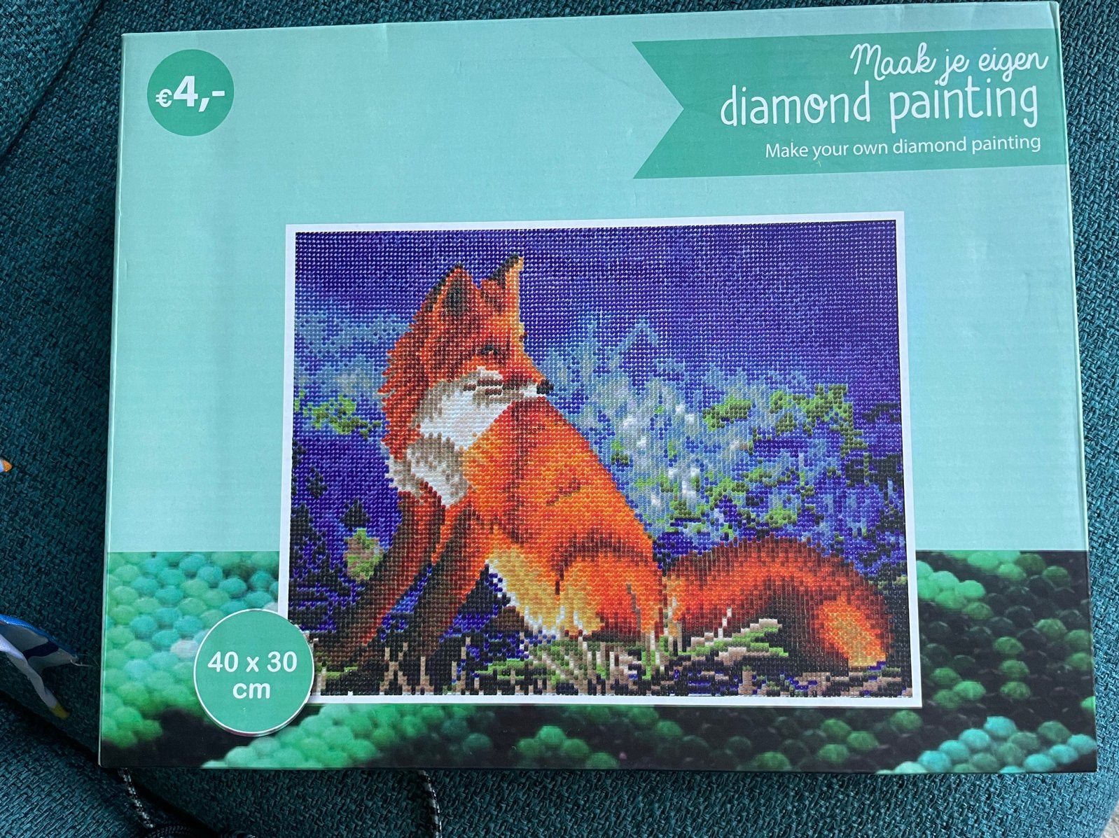 Diamond Painting Vos 40x30 cm - Maak je eigen kunstwerk, Nieuw, Meerkleurig, Ophalen of Verzenden, Kunststof