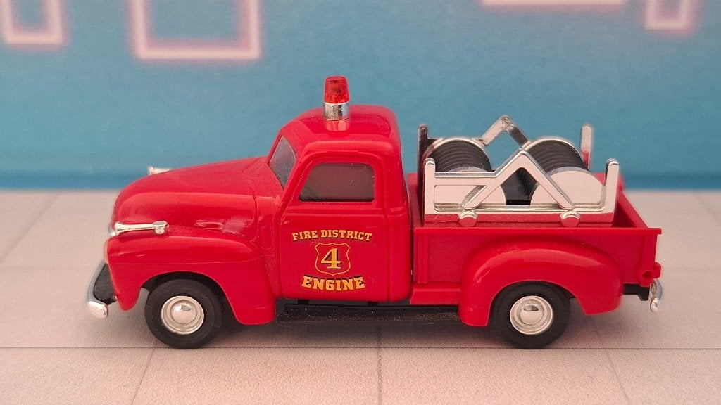 Busch 1:87 Chevrolet 3100 Pick-up Fire District, Ophalen of Verzenden, Gebruikt, Auto, Overige merken