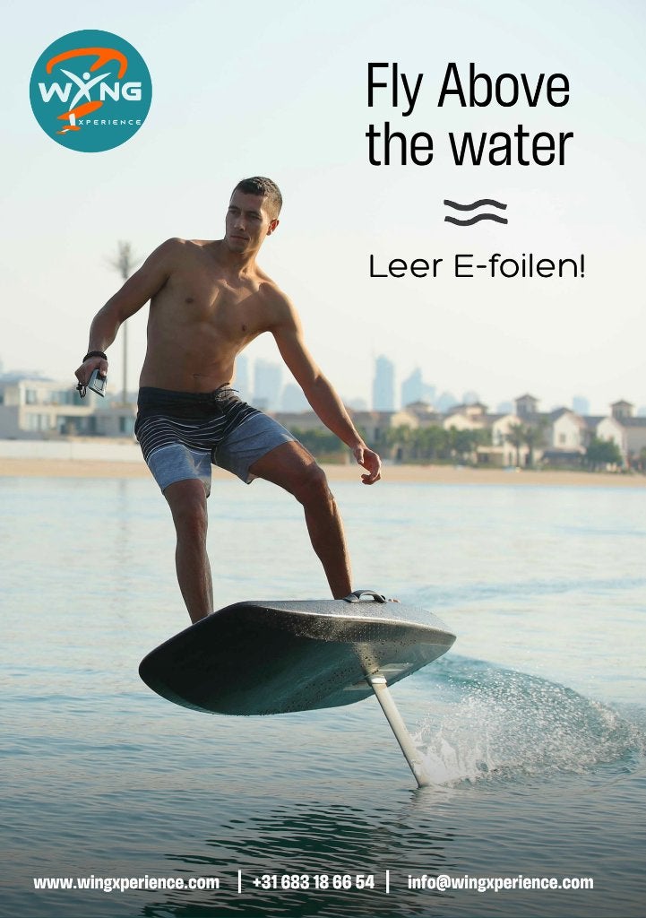 E-foil les | E-foil huren | E-foil groepsuitje, Ophalen, Wingsurf-hydrofoil