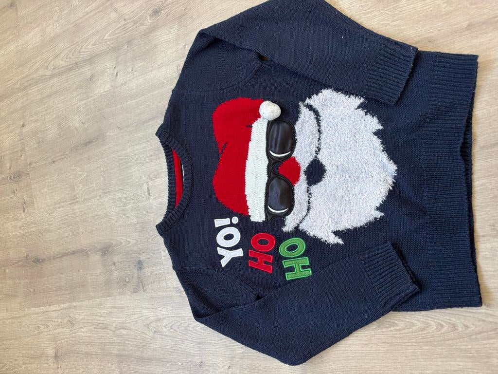 Kersttrui Rebel Kerstman 7/8 jaar (128cm), Ophalen of Verzenden, Gebruikt, Jongen, Trui of Vest