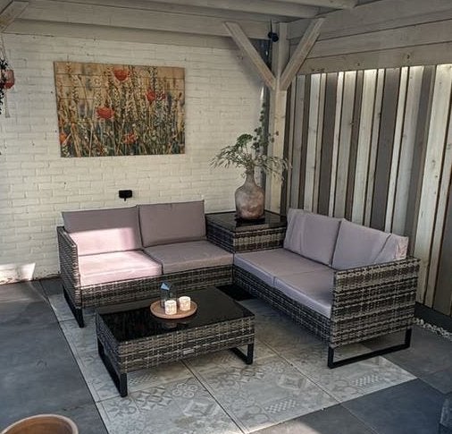 Taktake Wicker loungeset, Ophalen, 5 zitplaatsen, Zo goed als nieuw, Loungeset