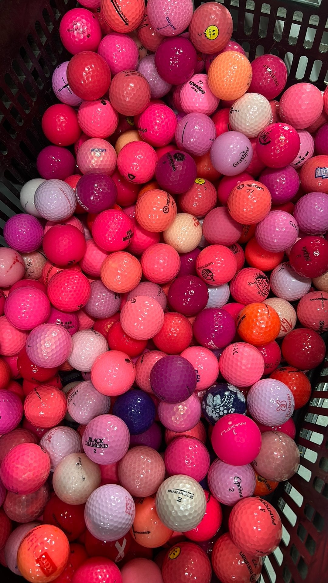 100 Stuks Roze Mix Golfballen, Sport en Fitness, Golf, Ophalen of Verzenden, Zo goed als nieuw, Bal(len)