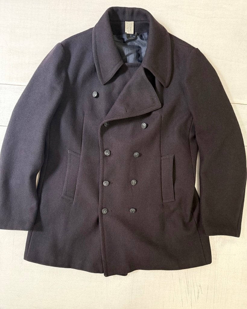 Vintage Pea Coat XXL, Kleding | Heren, Blauw, Overige maten, Ophalen of Verzenden, Michel Beaudouin