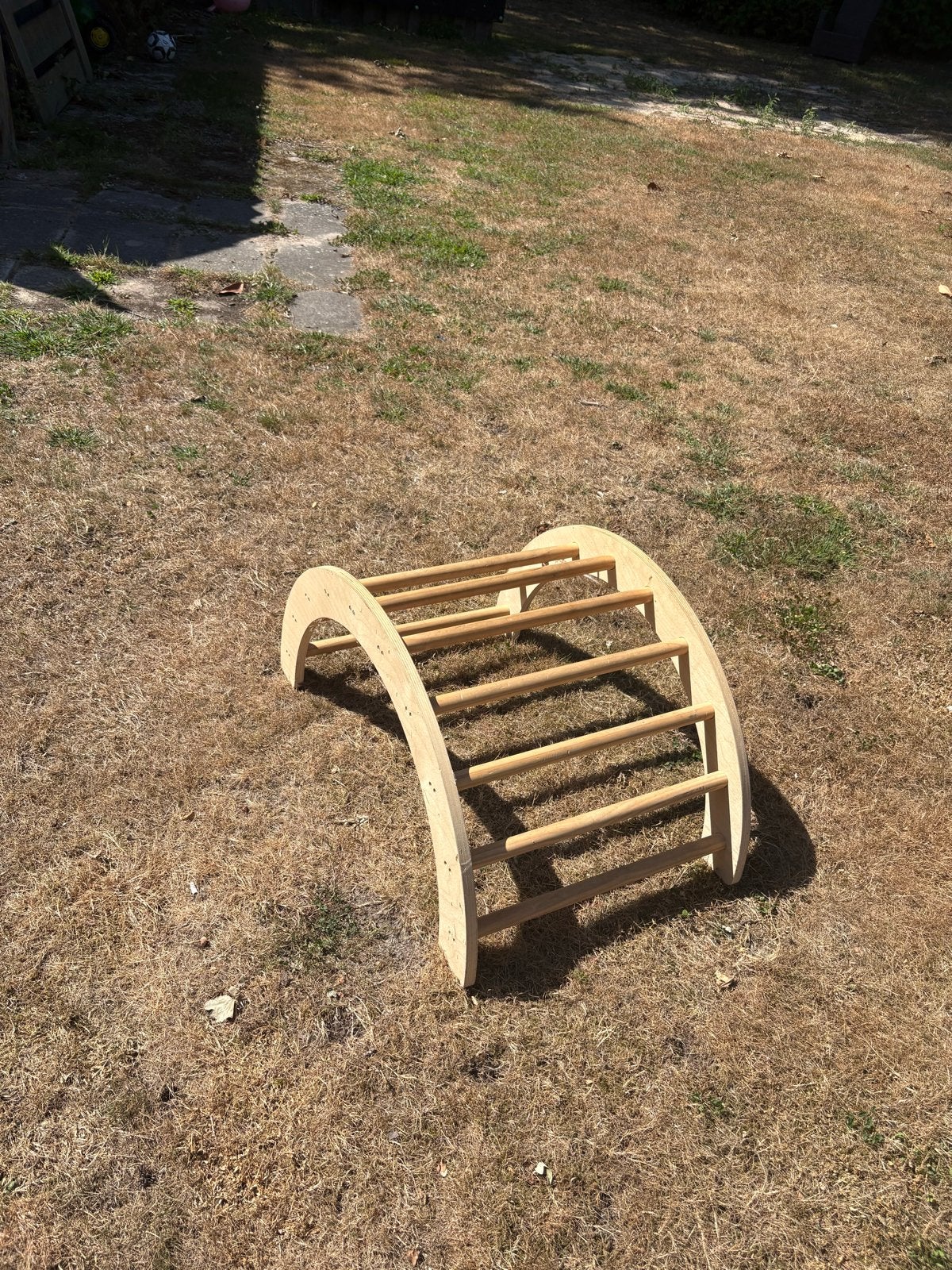 Houten speelboog met plank - Klimrek voor kinderen, Ophalen, Gebruikt, Klimwand