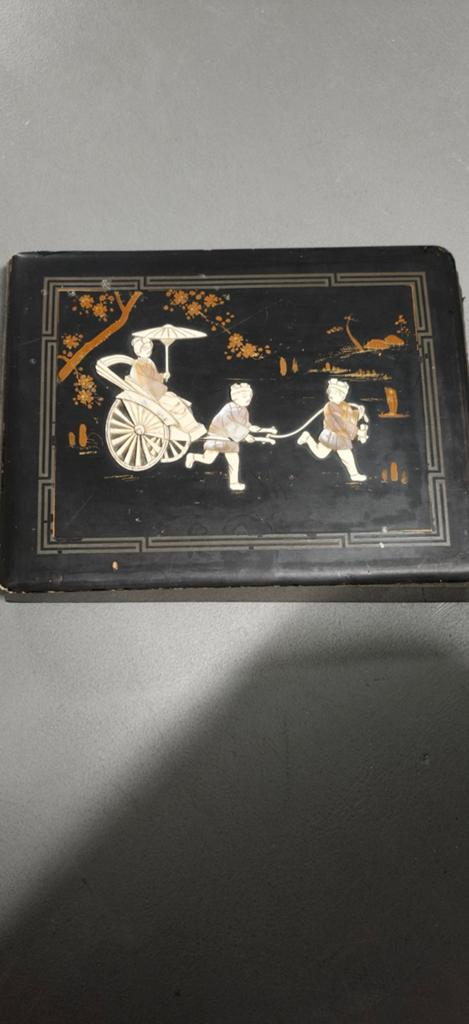 Antiek Japans Meiji Shibayama lakwerk album, Ophalen of Verzenden