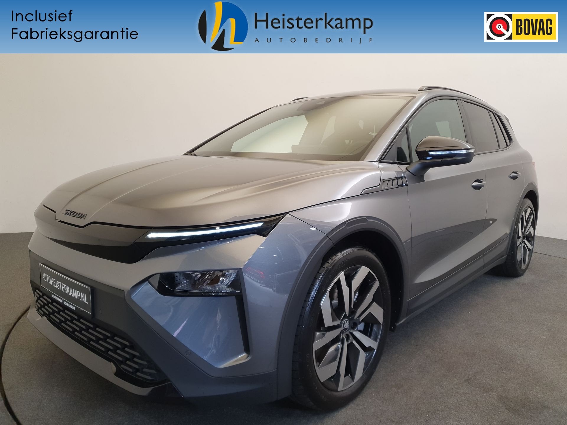 Skoda Elroq 85 Sportline 286pk 1800kg trekgewicht Wegklapbar, Auto's, Automaat, Achterwielaandrijving, Gebruikt, Zwart