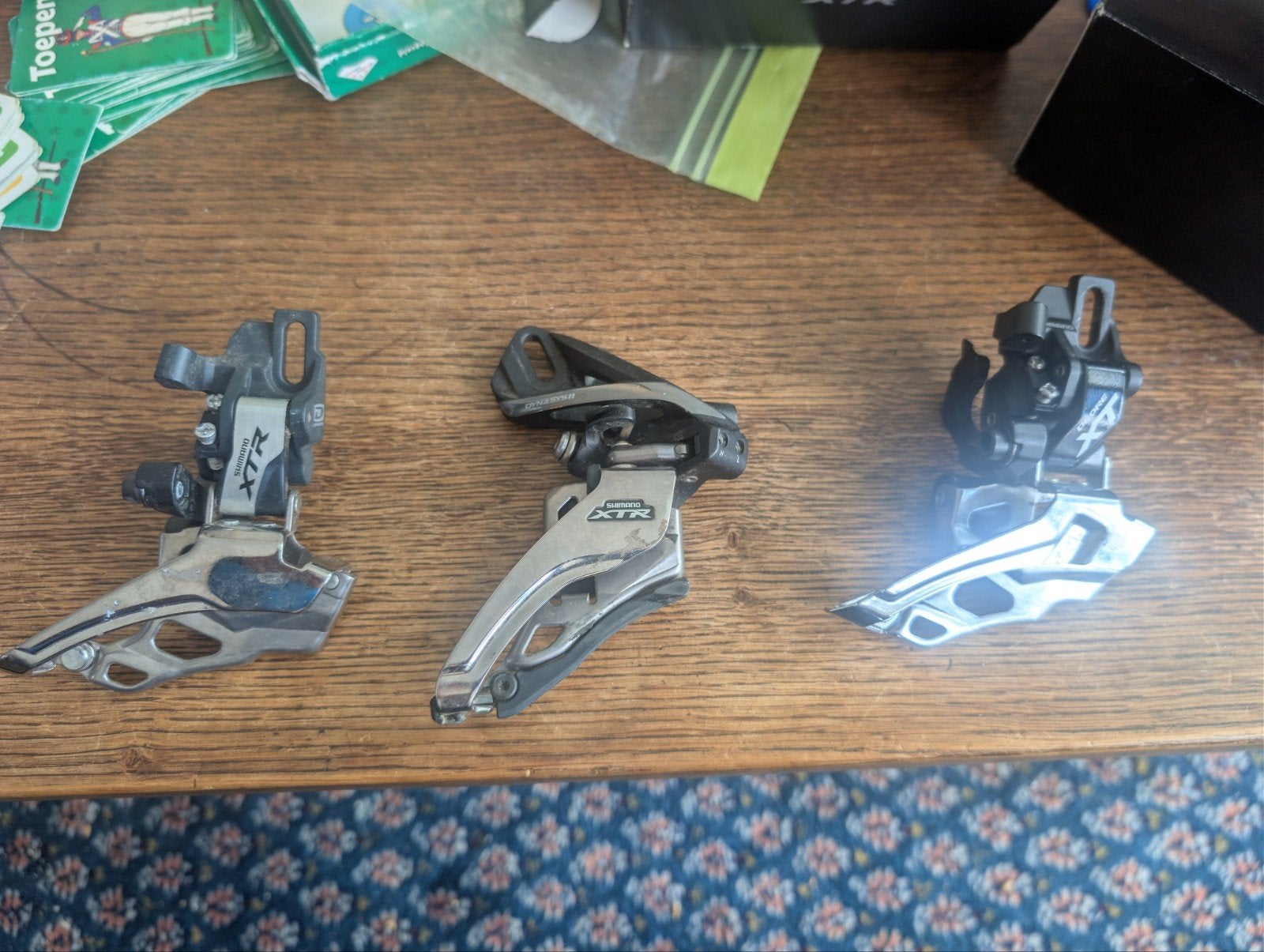 Shimano voorderrailleurs XTR xt direct mount, Ophalen of Verzenden, Zo goed als nieuw, Derailleur of Ketting, Mountainbike