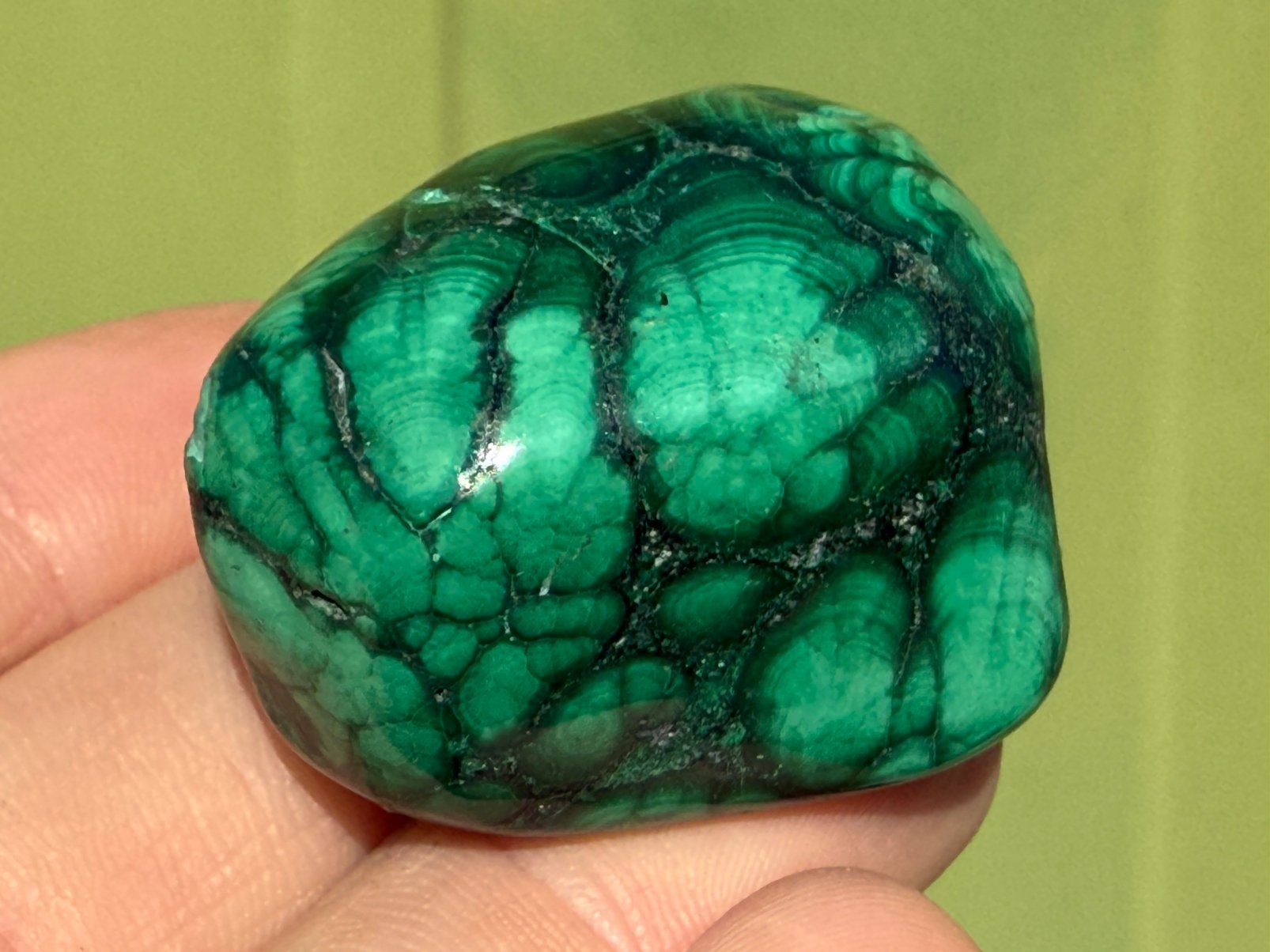 Nr 63 Malachiet vrijevorm mineralen, Ophalen of Verzenden, Mineraal