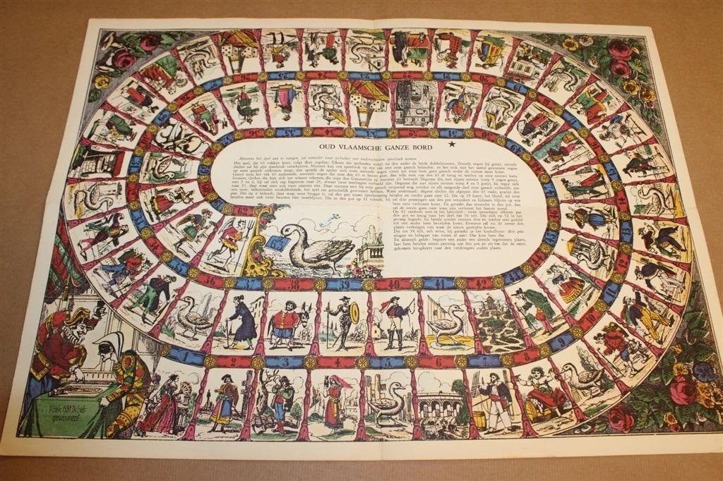 Oud Vlaamsche Ganzebord - Circa 1930 !!, Ophalen of Verzenden