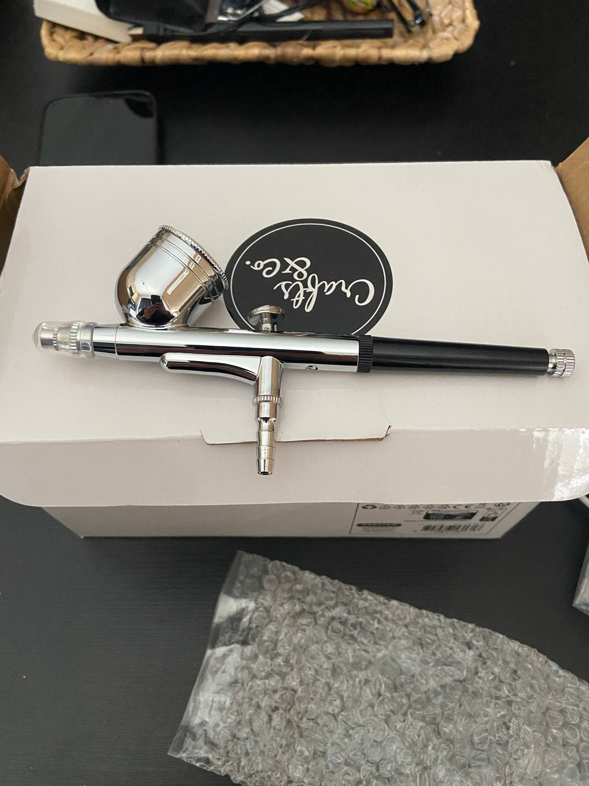 Airbrush Set met Compressor en 5 Kleuren Inkt, Ophalen of Verzenden, Nieuw, Airbrush en Toebehoren