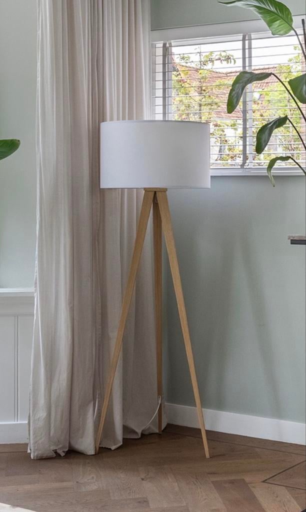 Zuiver Tripod Lampvoet - Licht Hout (excl. kap), Ophalen, Gebruikt, Hout, 100 tot 150 cm