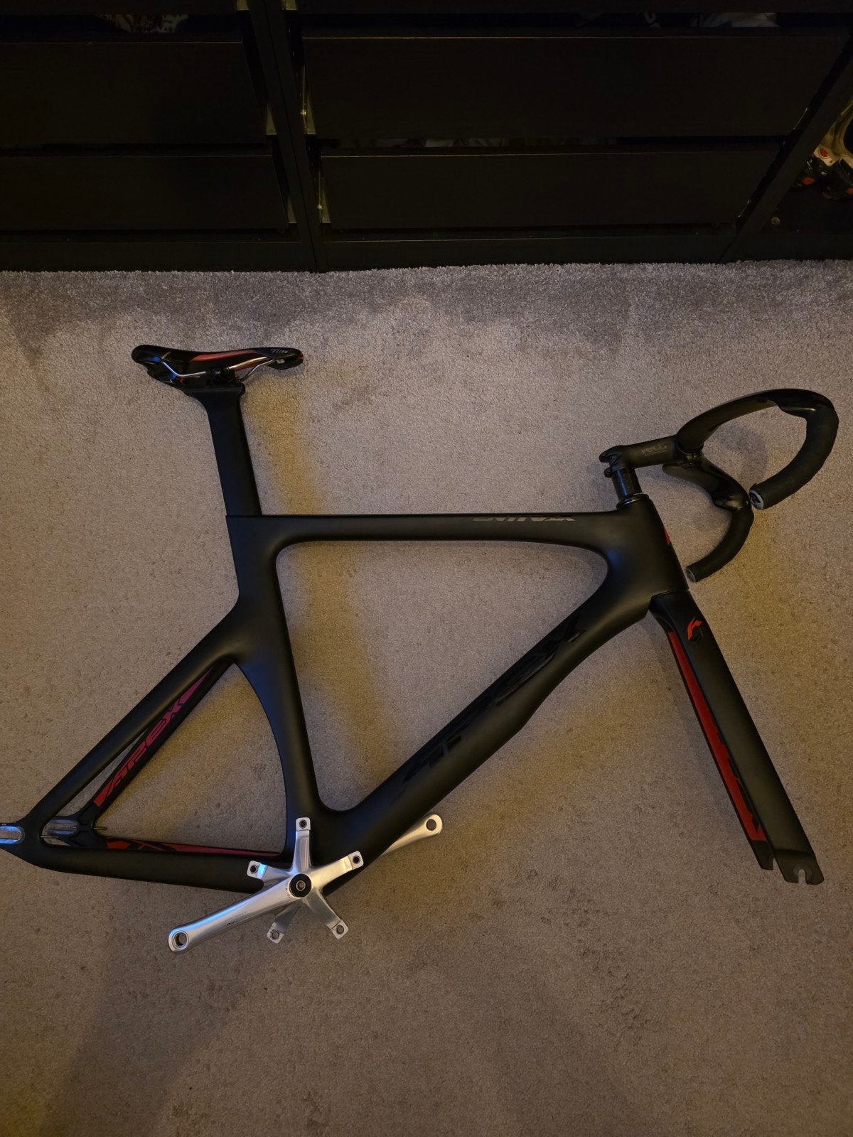 apex entrax baanfiets, Minder dan 10 versnellingen, Carbon, Zo goed als nieuw, 53 tot 57 cm