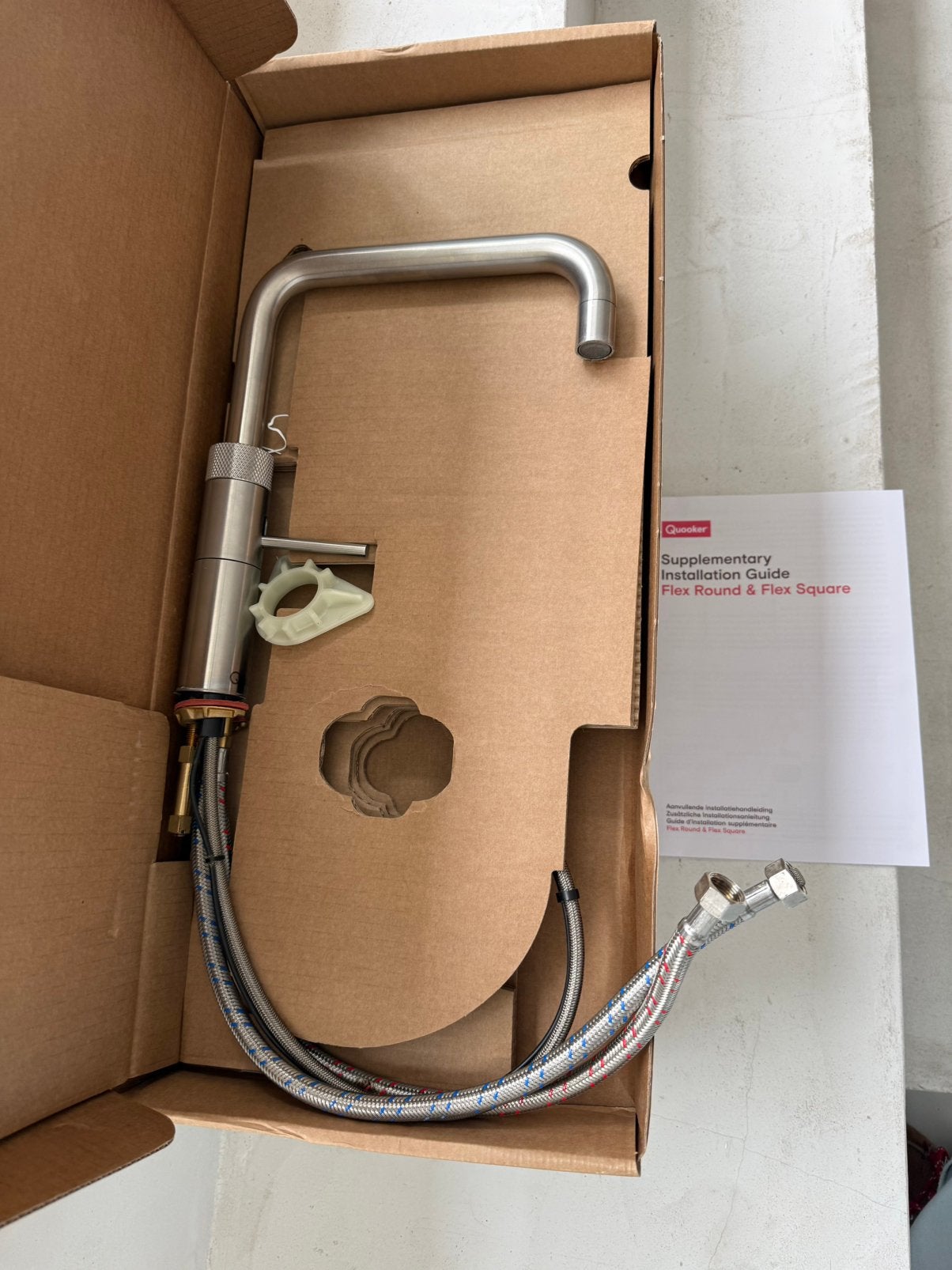RVS Quooker kraan, Huis en Inrichting, Keuken | Keukenelementen, Ophalen, Zo goed als nieuw, Minder dan 50 cm, Minder dan 100 cm