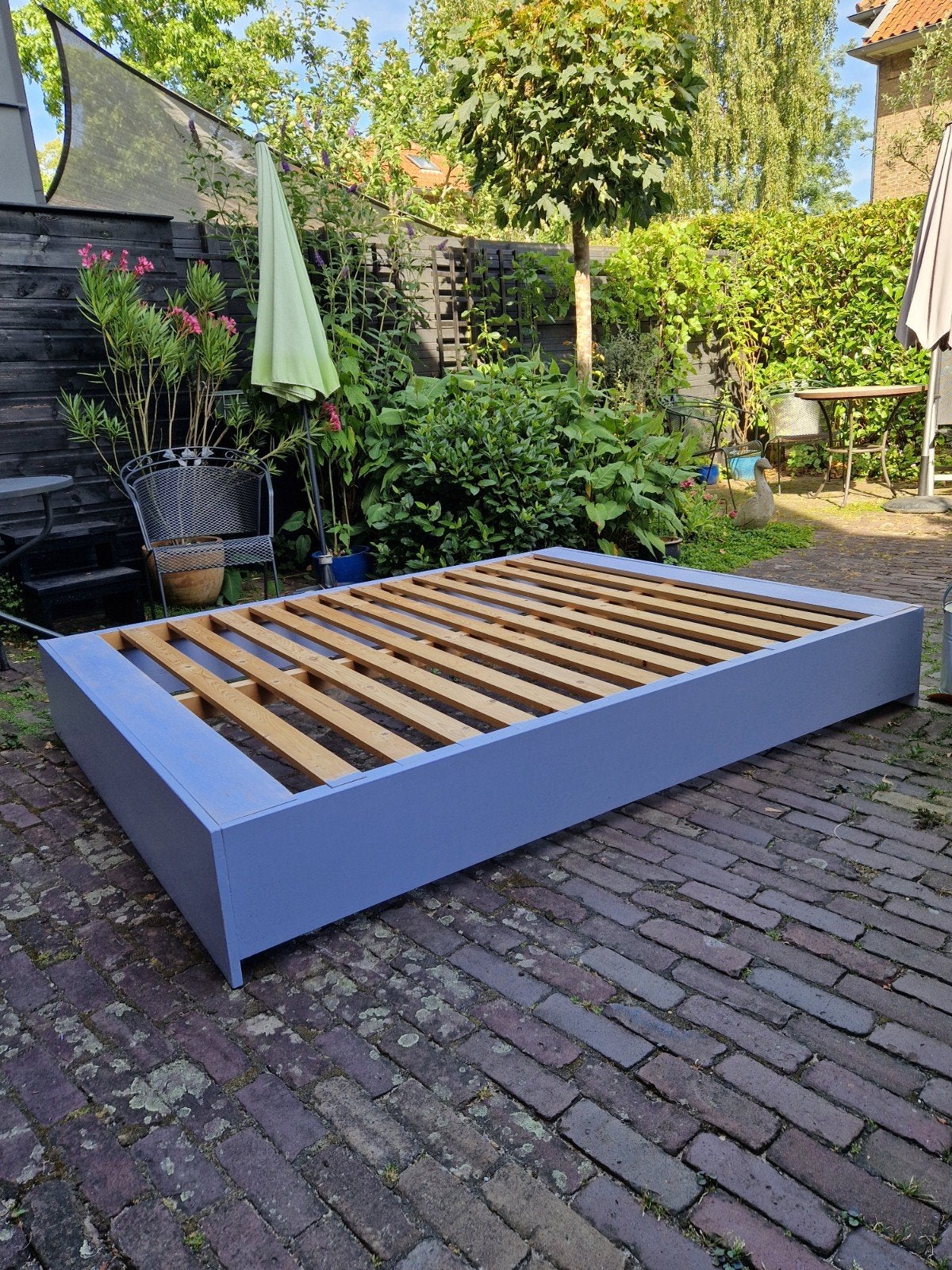 Bedframe 160x200 cm met lattenbodem, Gebruikt, Tweepersoons, Ophalen of Verzenden, 200 cm