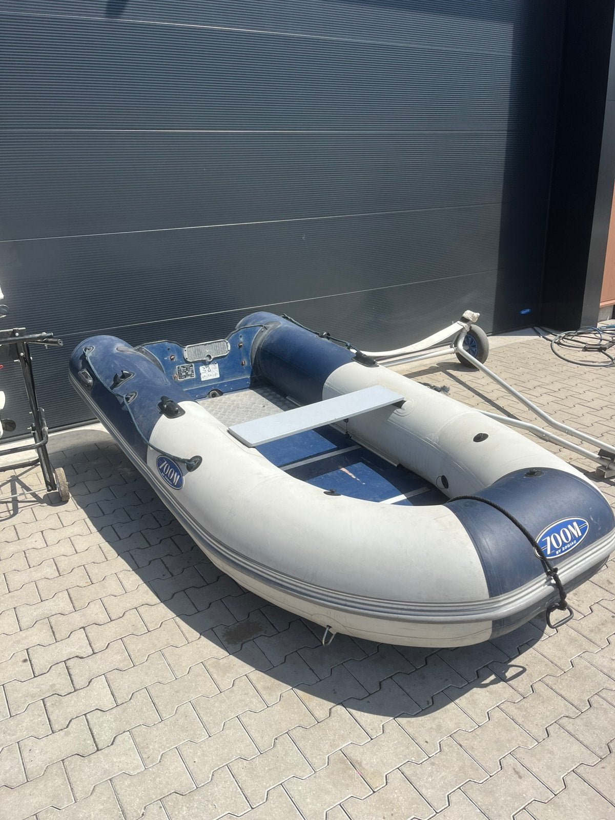 Rubberboot zodic 310 met strandstrailer en strandwielen, Watersport en Boten, Ophalen, Zo goed als nieuw