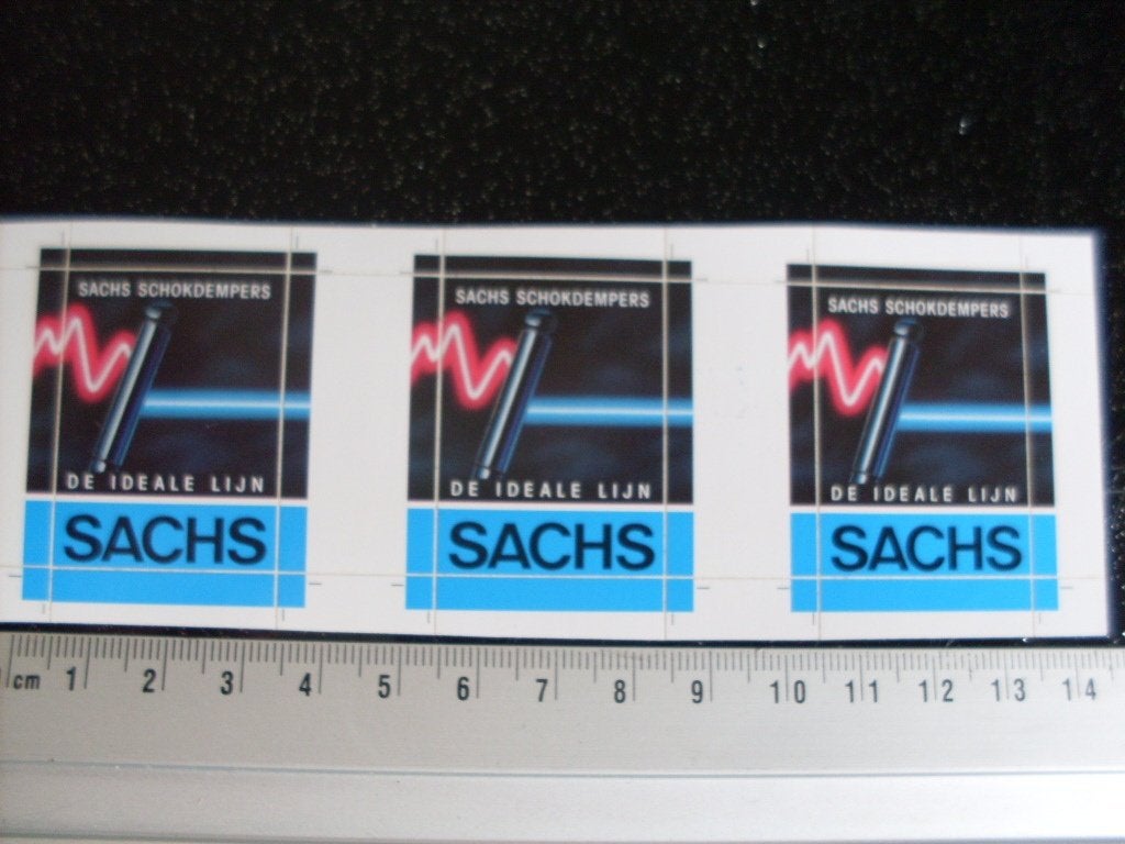3x stickern sachs schokdempers de ideale lijn logo, Verzenden, Zo goed als nieuw, Merk