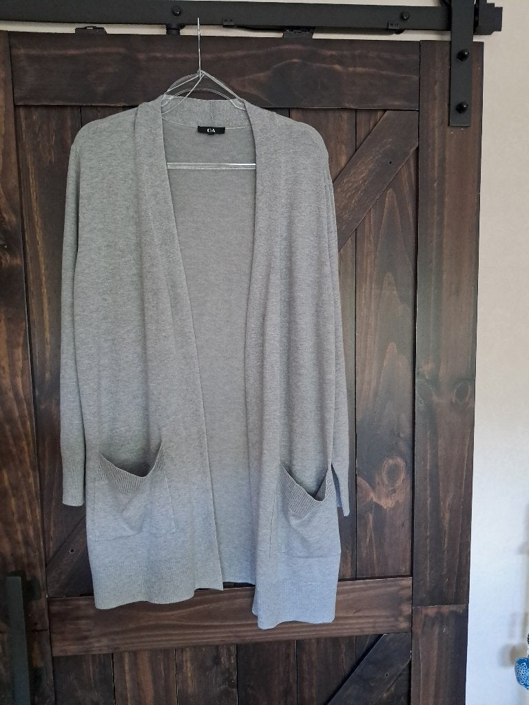 Dames Vest C&A Maat XL - Medium lengte Grijs z.g.a.n.(LEZEN), Maat 38/40 (M), Ophalen of Verzenden, Zo goed als nieuw, Grijs