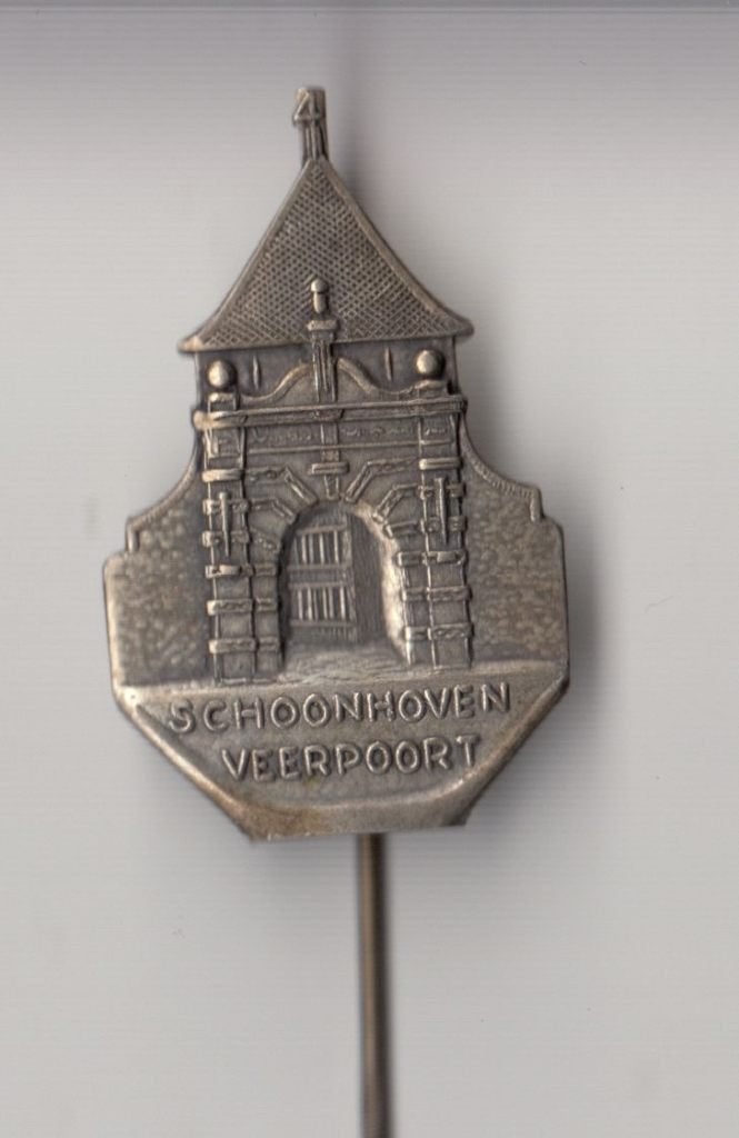 Schoonhoven Veerpont speldje, Verzamelen, Speldjes, Pins en Buttons, Gebruikt, Speldje of Pin, Overige onderwerpen, Ophalen of Verzenden