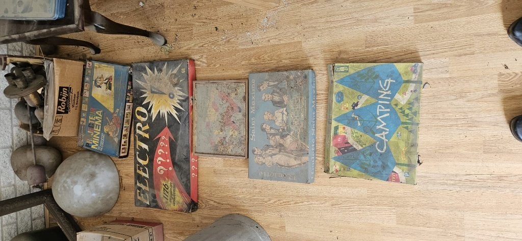 Oude spellen en biljartkeus - Doe een leuk bod!, Ophalen, Gebruikt