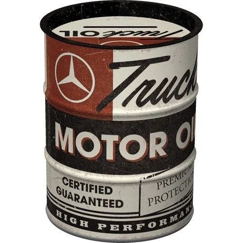 Mercedes Benz Motor Oil reclame spaarpot van metaal deco, Ophalen of Verzenden, Nieuw, Auto's