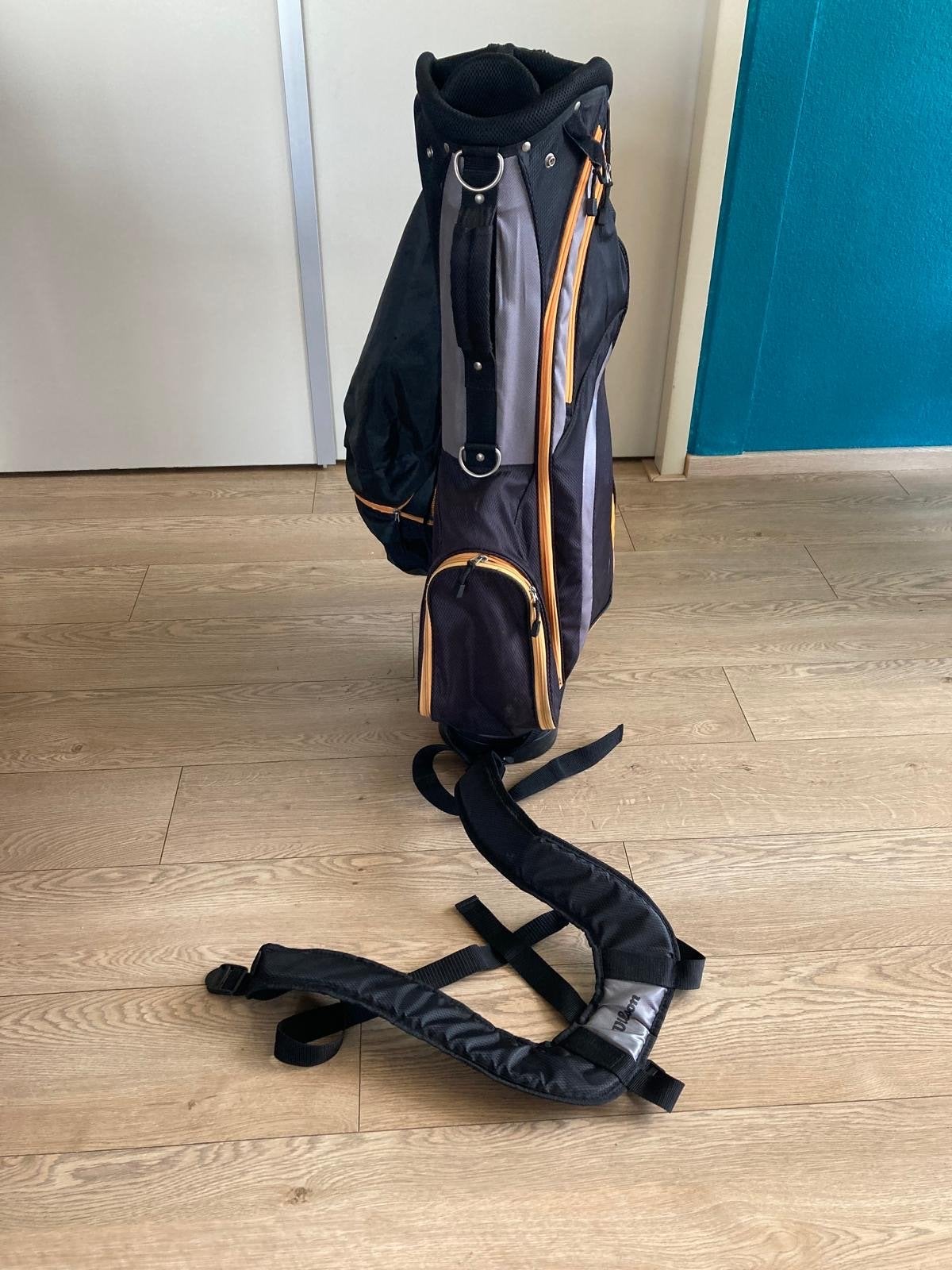 Wilson golfstandbag - Zwart/Grijs/Oranje, Ophalen, Gebruikt, Tas, Overige merken