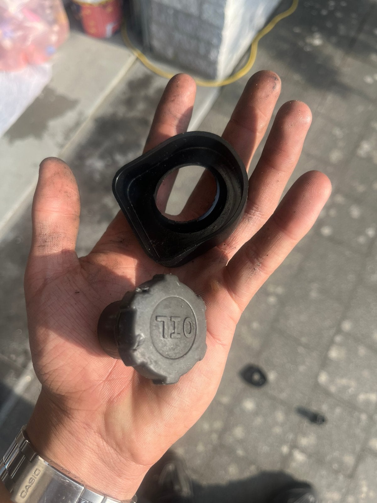 Oliedop + opvangrubber setje, Ophalen of Verzenden, Overige typen, Piaggio