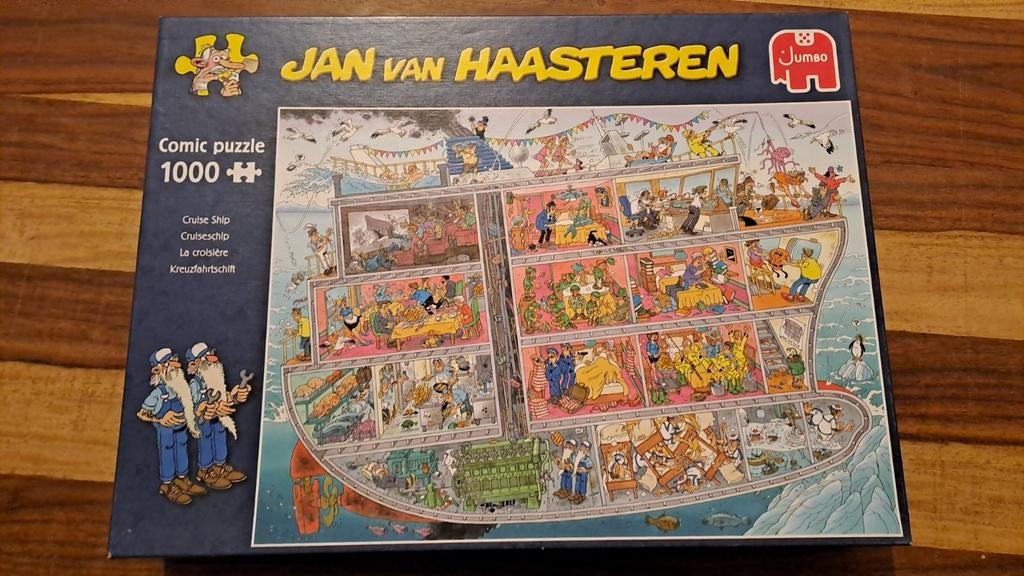 Jan van Haasteren Puzzel Cruiseschip 1000 stukjes, Ophalen of Verzenden, 500 t/m 1500 stukjes, Zo goed als nieuw, Legpuzzel