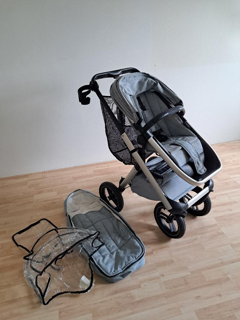 Kinderwagen Dubatti Mint Groen, Gebruikt, Luchtbanden, Ophalen, Kinderwagen