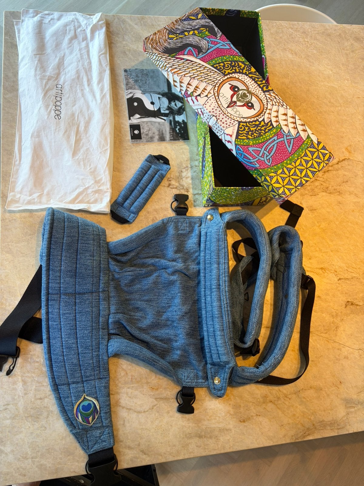 Artipoppe Zeitgeist draagzak denim classic - compleet, Overige merken, Buik of Rug, Ophalen of Verzenden, Zo goed als nieuw