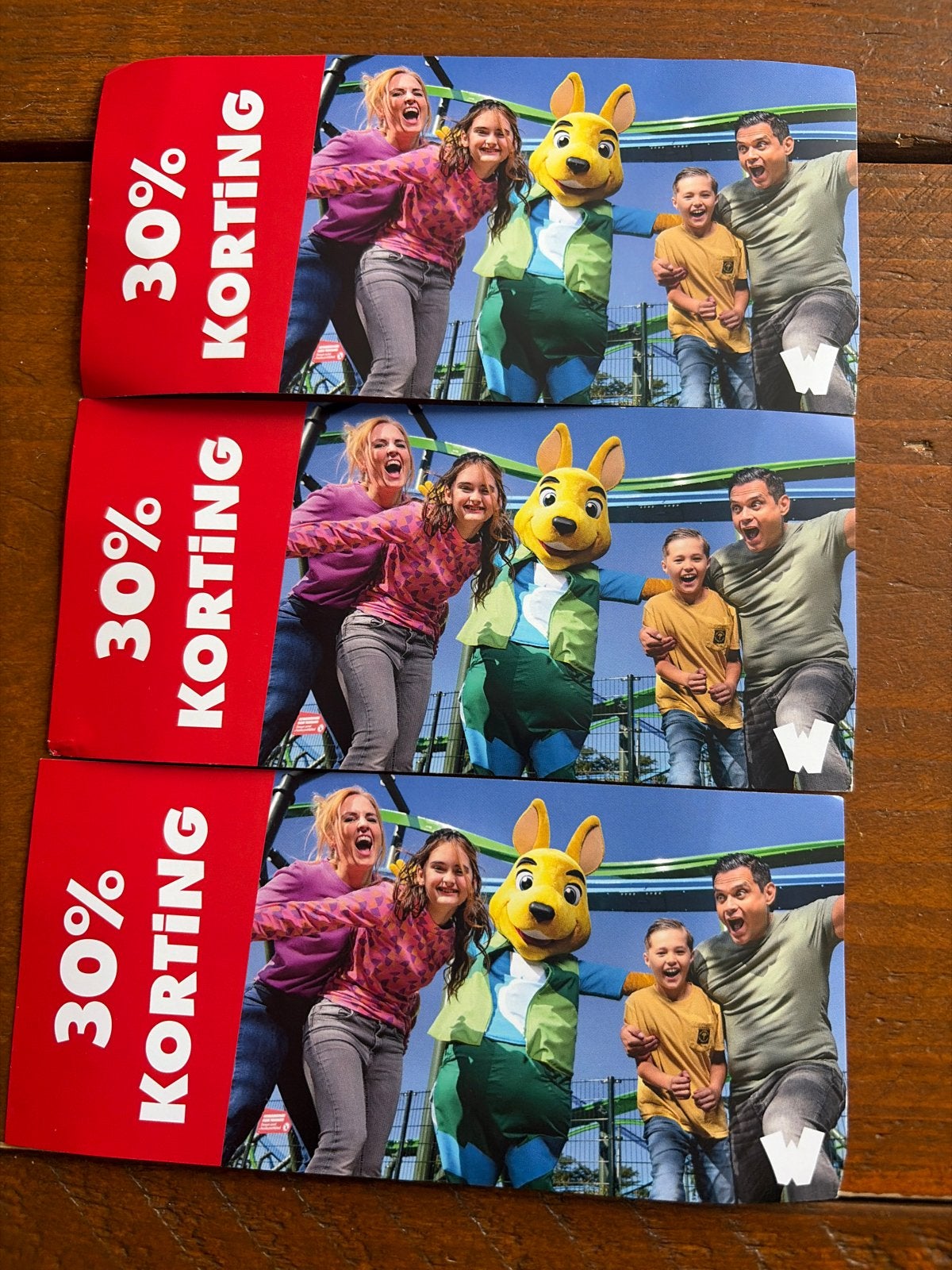 Korting Walibi 3x 30%, Kortingskaart