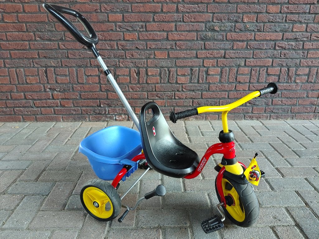 Puky driewieler met duwstang en laadbakje, Fietsen en Brommers, Ophalen, Gebruikt, Puky, Duwstang
