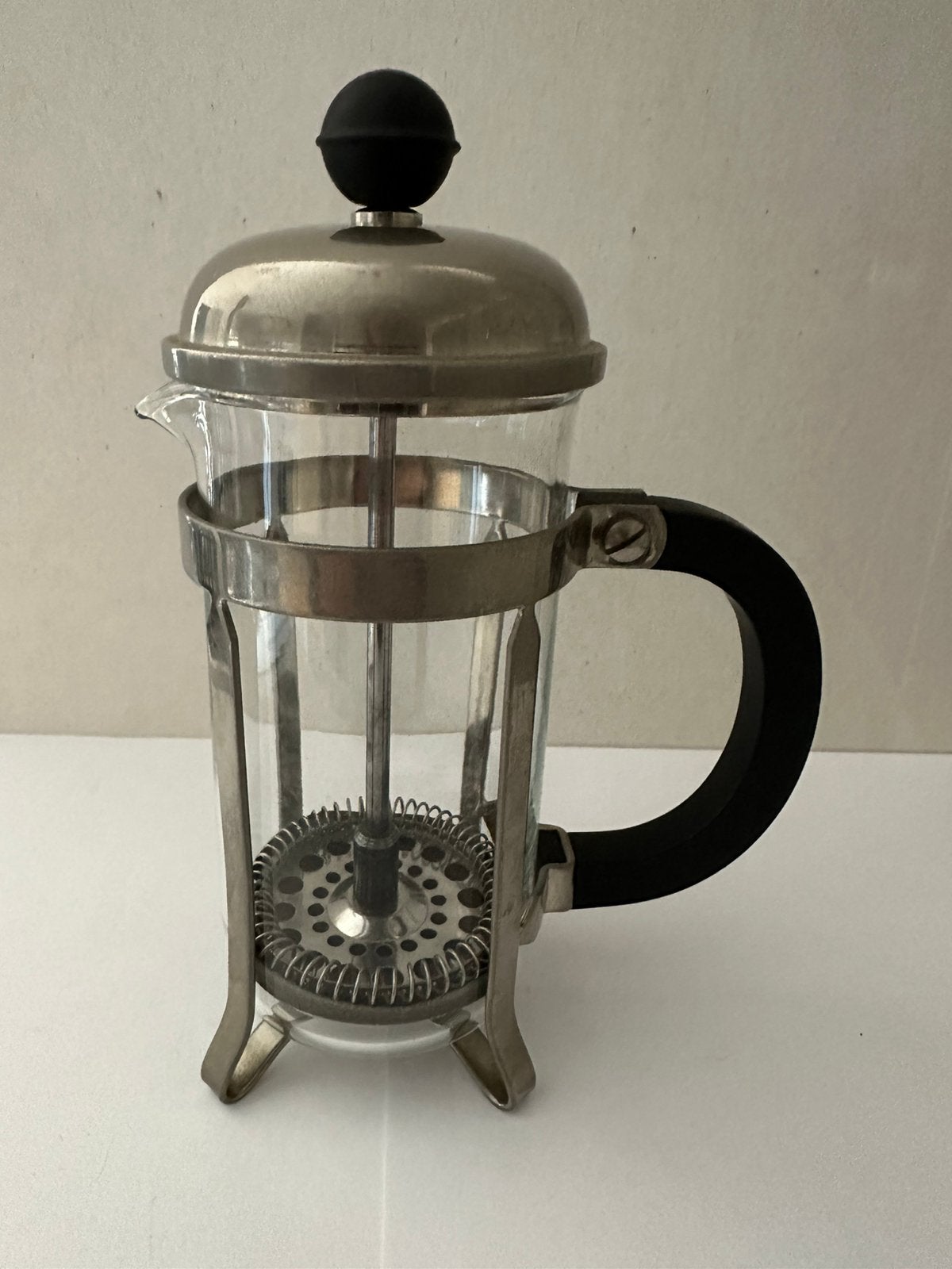 Vintage Melior Koffie-doordrukpot Nikkel - 3 Kops, Huis en Inrichting, Overige typen, Zilver, Ophalen of Verzenden, Zo goed als nieuw