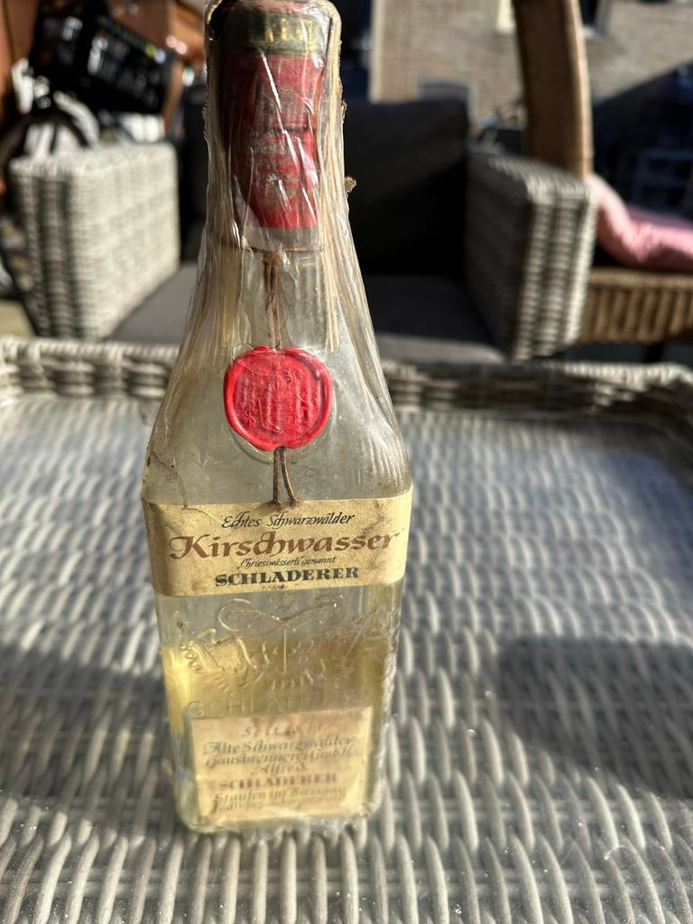 Oude Schladere Kirschwasser fles - Zeldzaam verzamelobject, Ophalen, Gebruikt