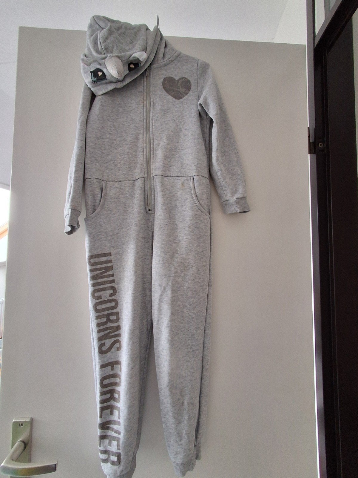 H&M Onesie Eenhoorn, Maat 110/116, Nacht- of Onderkleding, Gebruikt, Meisje, H&M