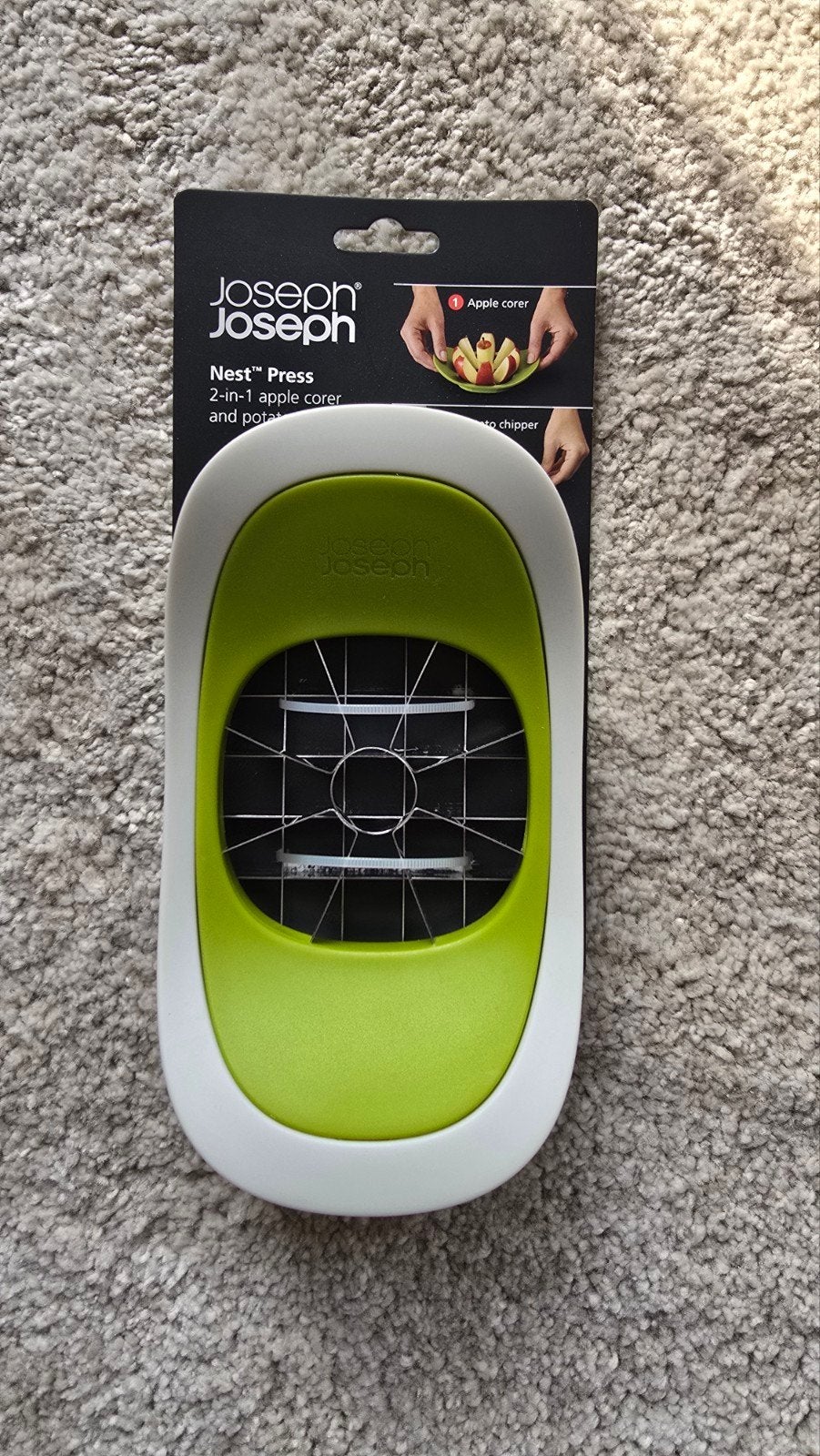 Joseph Joseph Nest Press 2-in-1 appel en aardappel snijder, Kunststof, Nieuw, Ophalen of Verzenden, Overige merken