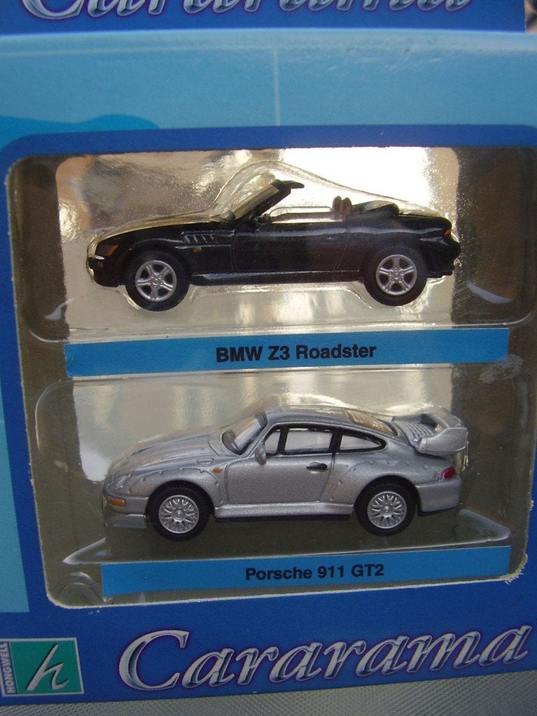 Schaalmodel BMW Z3 Roadster en Porsche 911GT2, Ophalen of Verzenden, Nieuw, Auto