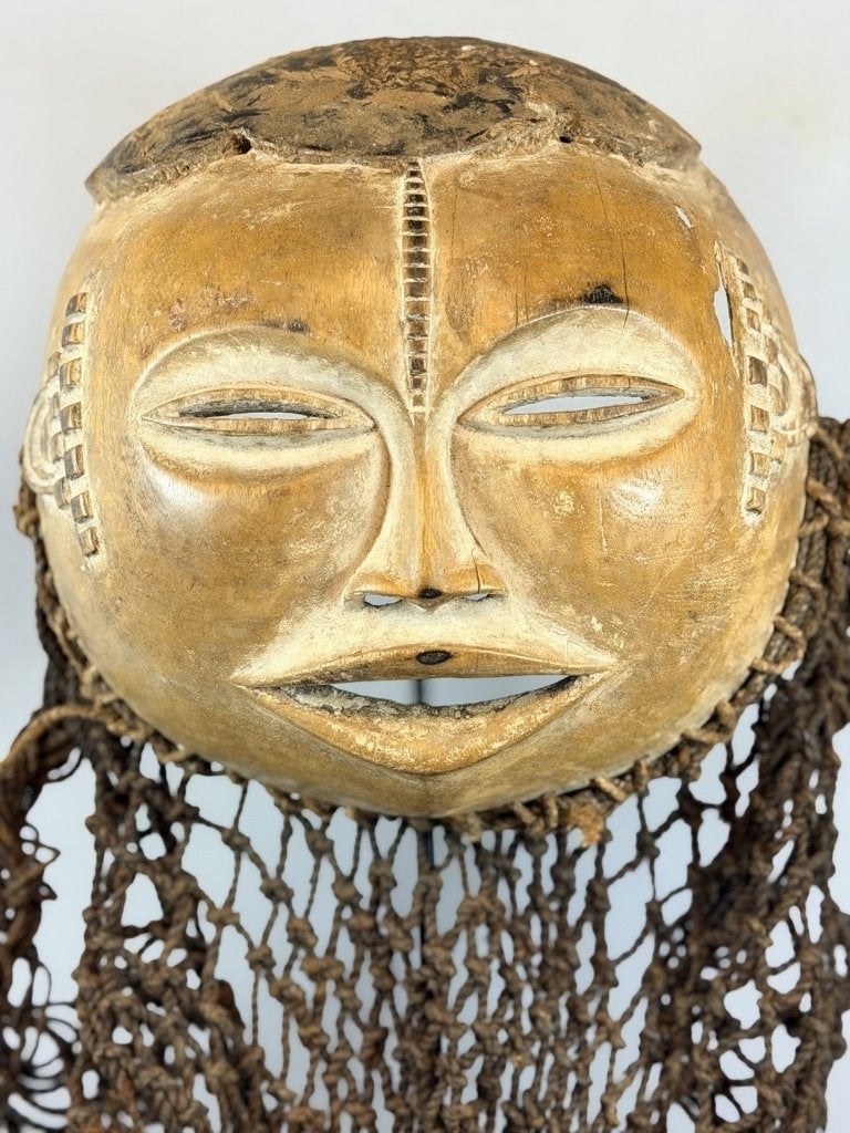 260622 Oud Afrikaans houten Idoma maser uit Nigeria., Ophalen of Verzenden