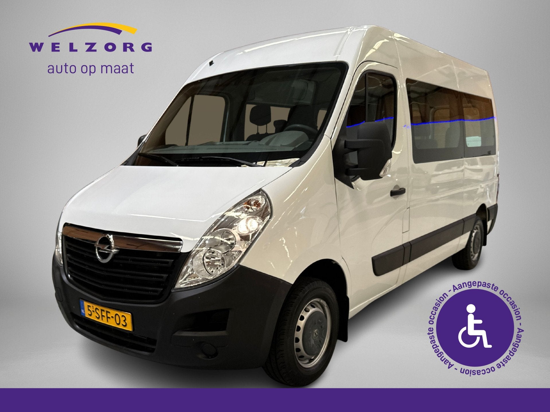 Opel Movano Combi 2.3 CDTI L2H2 Direct leverbaar! Rolstoelbu, Auto's, Gebruikt, 2500 kg, Wit, Bedrijf