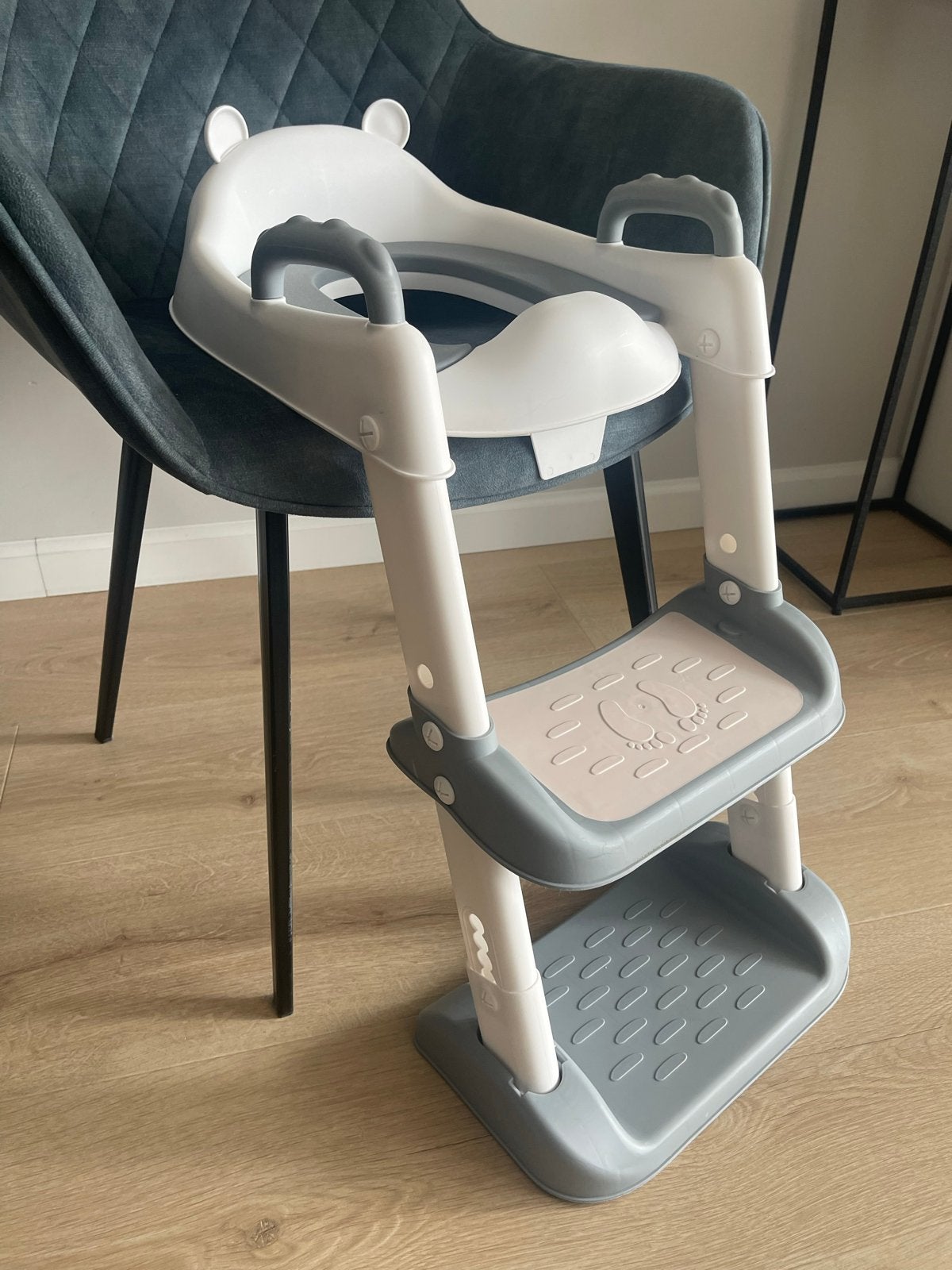 Opvouwbare toilettrainer met trapje –verstelbaar – als nieuw, Ophalen, Zo goed als nieuw