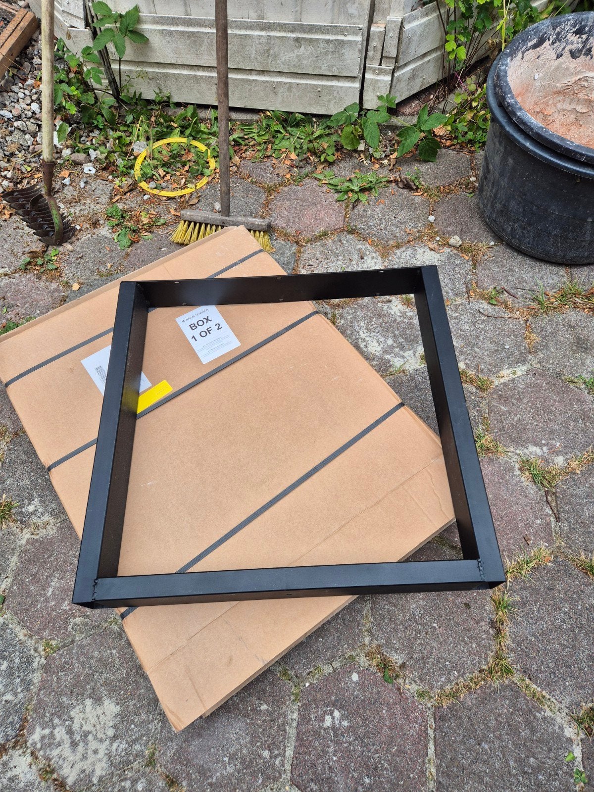 Nieuwe tafelpoot, nog in doos, teab, Tafelpoot, 50 tot 100 cm, Vierkant, Nieuw