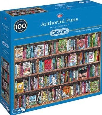 Gibsons - Authorful Puns - 1000 stukjes, Ophalen of Verzenden, 500 t/m 1500 stukjes, Nieuw, Legpuzzel